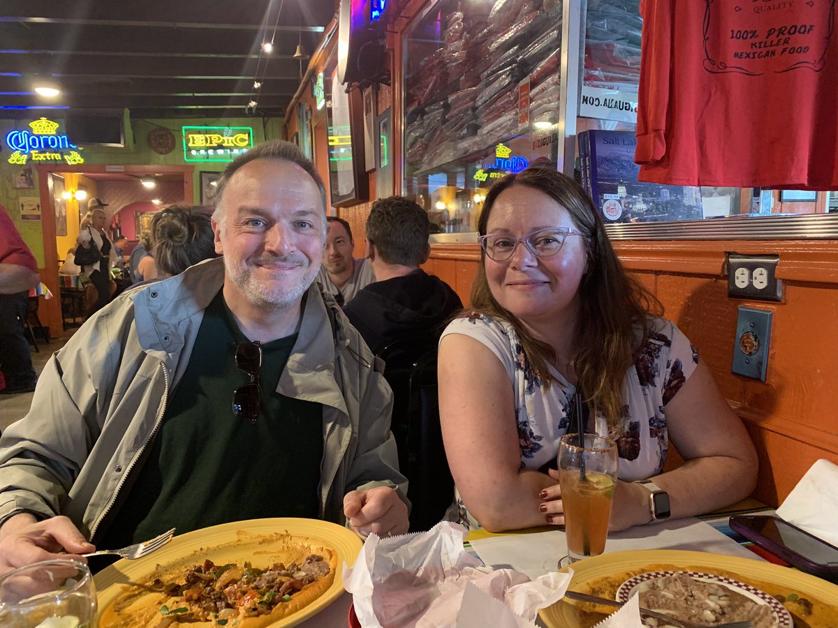 MinteerLab's tweet photo. Great dinner with Scott Calabrese Barton @msuCHEMS and @harperac!! Looking forward to start of BES workshop tomorrow! https://t.co/fYlC1Ttq6o