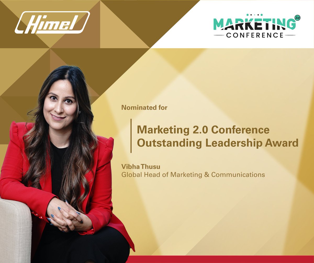 As a team, we are beyond elated on nomination of 𝐕𝐢𝐛𝐡𝐚 𝐓𝐡𝐮𝐬𝐮, 𝐭𝐡𝐞 𝐆𝐥𝐨𝐛𝐚𝐥 𝐇𝐞𝐚𝐝 𝐨𝐟 𝐌𝐚𝐫𝐤𝐞𝐭𝐢𝐧𝐠 𝐚𝐧𝐝 𝐂𝐨𝐦𝐦𝐮𝐧𝐢𝐜𝐚𝐭𝐢𝐨𝐧 for her outstanding contribution in marketing and advertising in the electrical industry. <a href="/marketing2conf/">Marketing 2.0 Conference</a>