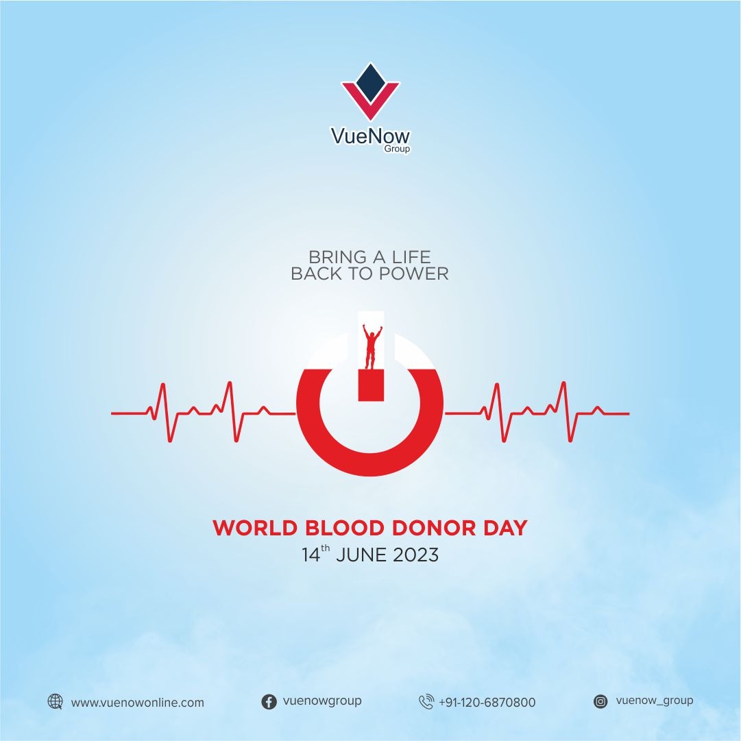 #Blood is essential for life & #data keeps technology thriving! On #WorldBloodDonorDay let`s embrace both & make a positive impact. #VueNow extends best wishes to the noble donors for saving lives & urges people to join the noble cause. #DonateBlood, #FuelTechnology & save lives!