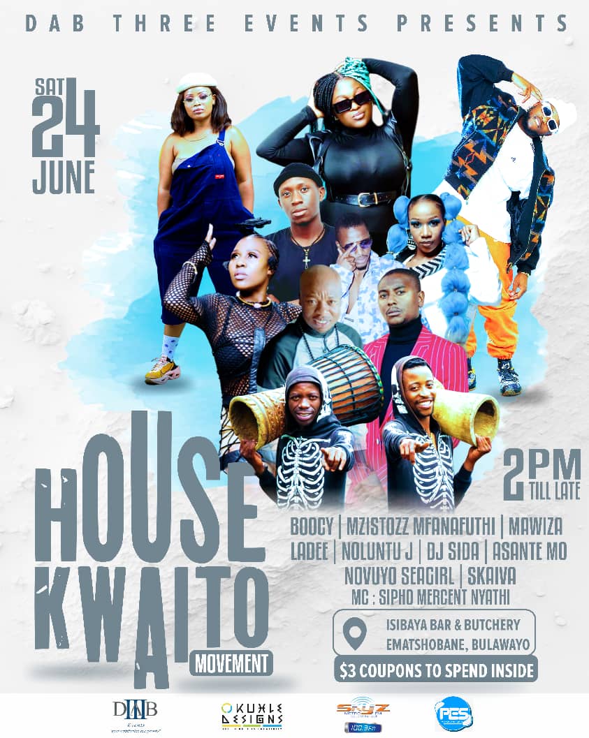 The House Kwaito Movement is back again brought to you by <a href="/dabthree_events/">Dab Three Events</a> happening on the 24th of June at Isibaya Bar &amp; Butchery.Come through to experience amazing perfomances.
#Beyondthesky
#Esabantu