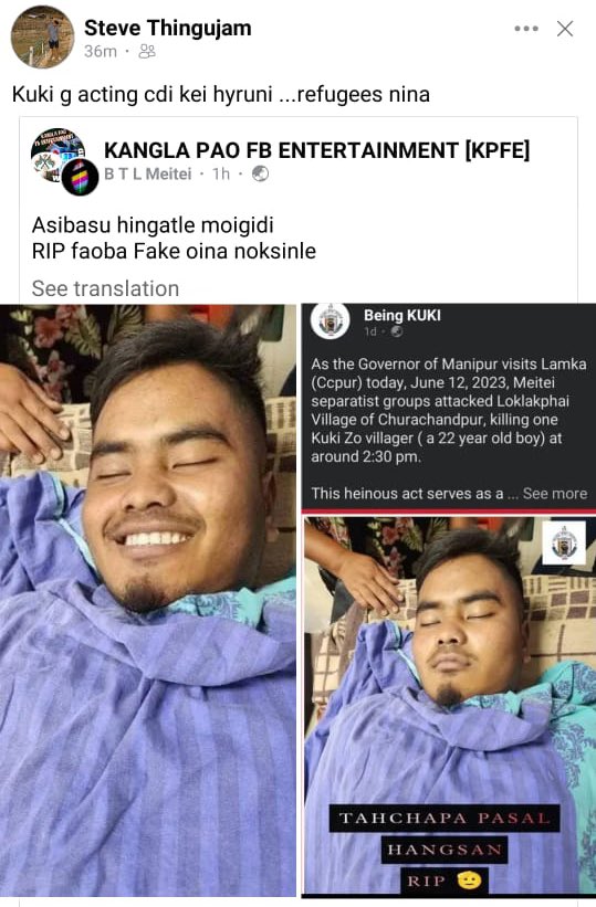 Tell all the lies you want but have respect on the deceased atleast. Care to know about moral ethics?? 
We’re living in an advanced technology world..no sane human would believe and sympathise you with your lies. Use your skills for a better cause instead.

<a href="/thewire_in/">The Wire</a> <a href="/EastMojo/">EastMojo</a>