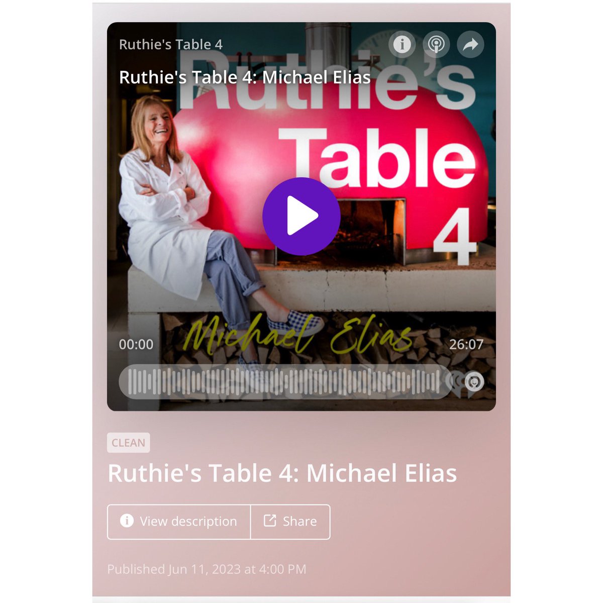 MElias52's tweet photo. A @RiverCafeLondon table is one place where the best conversations take place &amp; my sister @ruthierogers has always been one of my favorite people to talk with. It was a joy to be on her Table 4 podcast and I invite you to listen: https://t.co/WXuwhWRpXg.   #table4 https://t.co/P8NB5ZjGEw