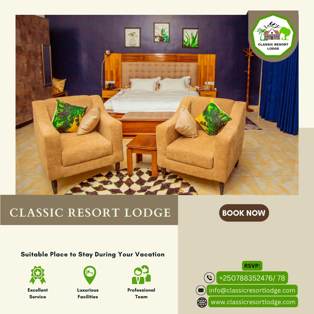 ClassicResort's tweet photo. 🌟 Unlock the secret to an extraordinary vacation with our enchanting room service offerings. 🔐✨

#classicresortlodge #classichotelkg 

#UltimateComfort #ExquisiteHospitality
#TopNotchService #Hospitality #pool #Adventure #conferenceFacilities #HotelBooking #visitafrica https://t.co/96F1OcrC5S