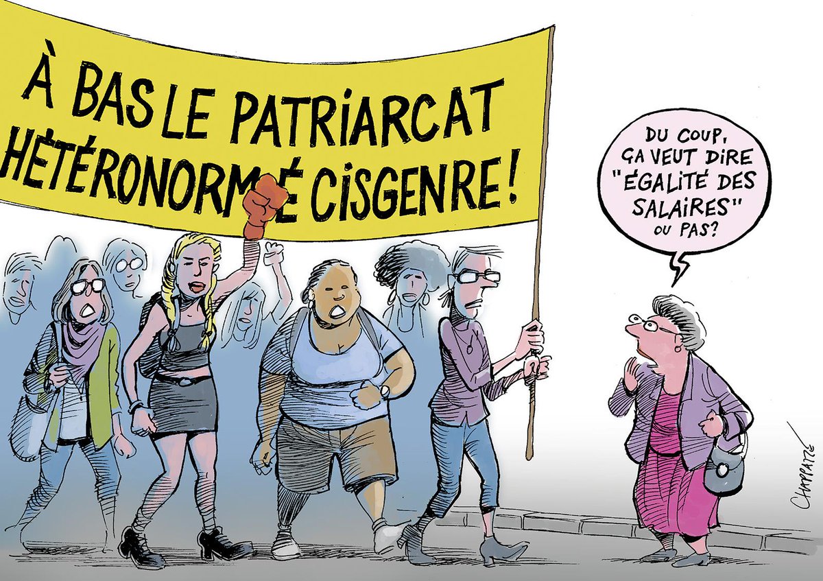 Grève des femmes intersectionnelle - © Chappatte dans Le Temps, Genève &gt; chappatte.com/fr/images/grev…