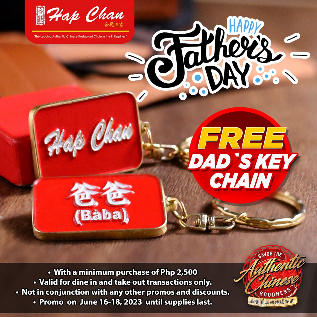 Make this Father's Day extra special by celebrating at Hap Chan and receive a FREE Dad’s Key Chain!💖🔖
Please see print ads for promo mechanics.
#hapchan #authenticchinesefood #Fathersday2023 #foodies #wheretoeat #instagrammable