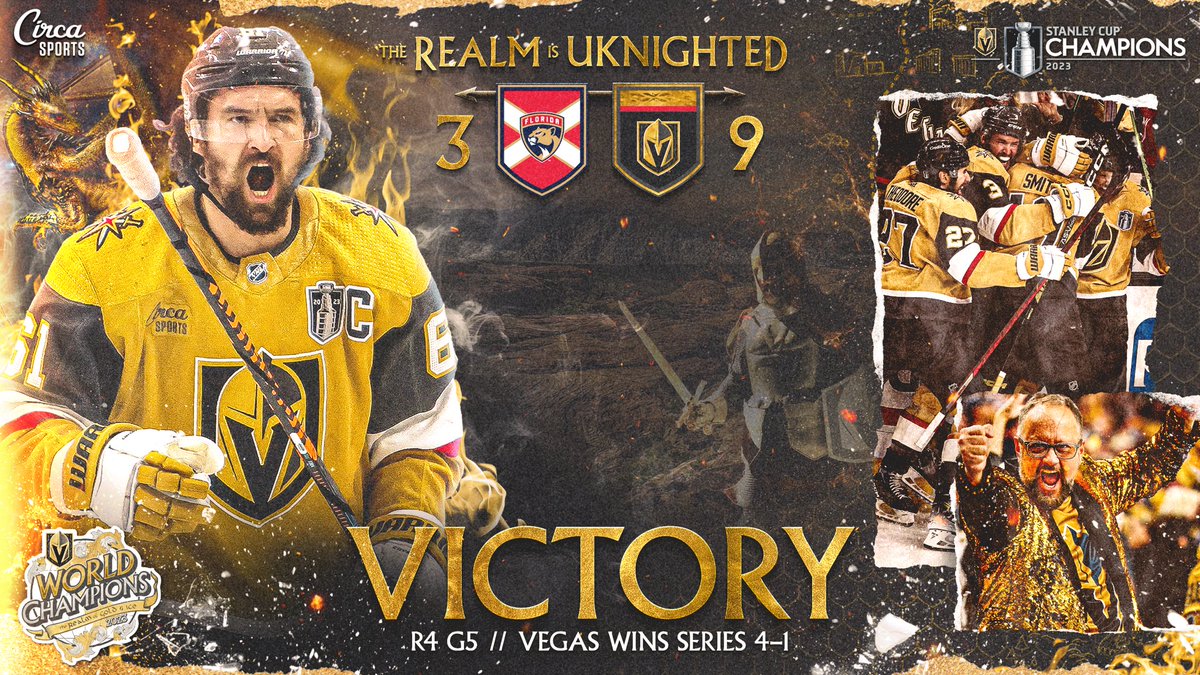 THE VEGAS GOLDEN KNIGHTS ARE STANLEY CUP CHAMPIONS!!!!!!!!!!!! #VegasBorn | #UKnightTheRealm