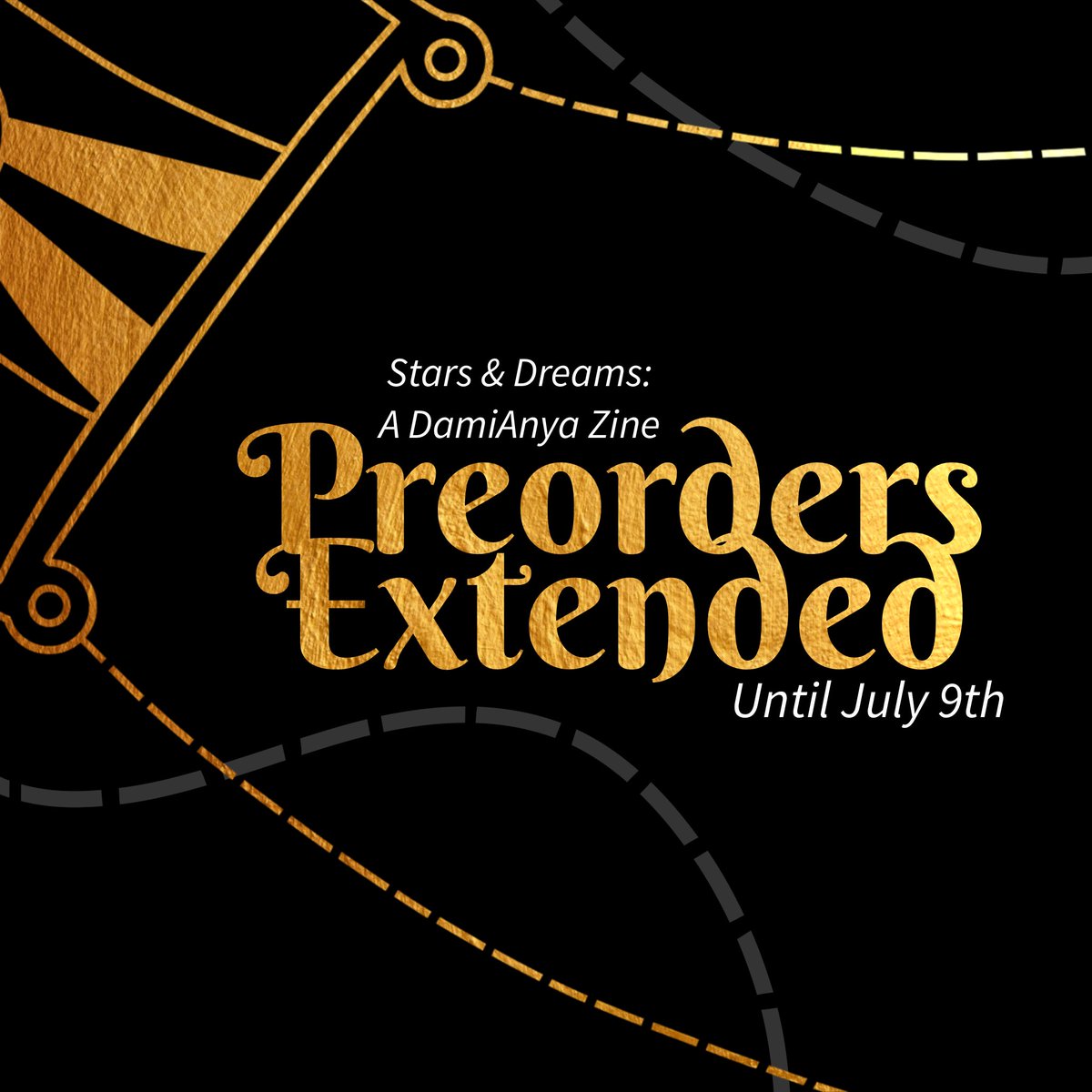 damianyazine's tweet photo. ⭐️ PREORDERS EXTENDED ⭐

We are extending our preorders for Stars &amp; Dreams: A Damianya Zine to July 9! Grab your copy and help us reach our next stretch goal!

Get your copy here: https://t.co/erlLLrtKZE

See the list of bundles we offer in the thread below. #ダミアニャ https://t.co/pA7R2D8tog