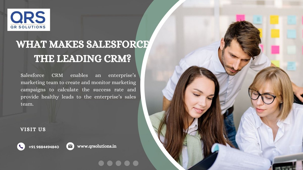 QRS_India's tweet image. What Makes Salesforce the Leading CRM? | QRS
There are so many CRM solutions on the market, but Salesforce offers everything with complete flexibility. 
To Know More Visit Us:
rb.gy/5eo15
#salescloud
#cloudbasedapplications
#leadingcrm
#crmsoftware