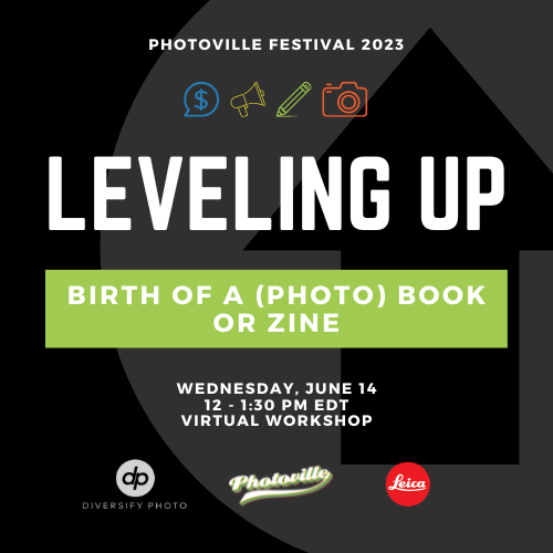 DiversifyPhoto's tweet photo. @DiversifyPhoto  + @photoville's 1st workshop on The Birth of a (Photo) Book or Zine is TODAY!

Wed 6/14, 12pm-1:30pm ET.

Featuring @gabriellaangojo, Oriana Koren, Matt Austin Gabriela Hasbun, @Inkaman 

Join here: https://t.co/jGtqvOTlQN

With support from @LeicaCameraUSA https://t.co/BMcauj2Oqk