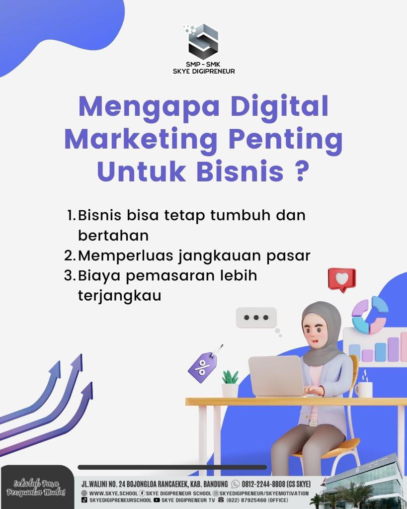 SkyeDigipreneur's tweet photo. Penggunaan media sosial, website atau marketplace memungkinkan Anda untuk menjangkau pelanggan yang berada jauh dari lokasi, bahkan sampai ke luar negeri. Itulah mengapa kehadiran digital marketing sangat bermanfaat dalam dunia bisnis.

📍 Jl Walini no.24,Rancaekek
#sekolahbisnis https://t.co/SdAyoERtxV