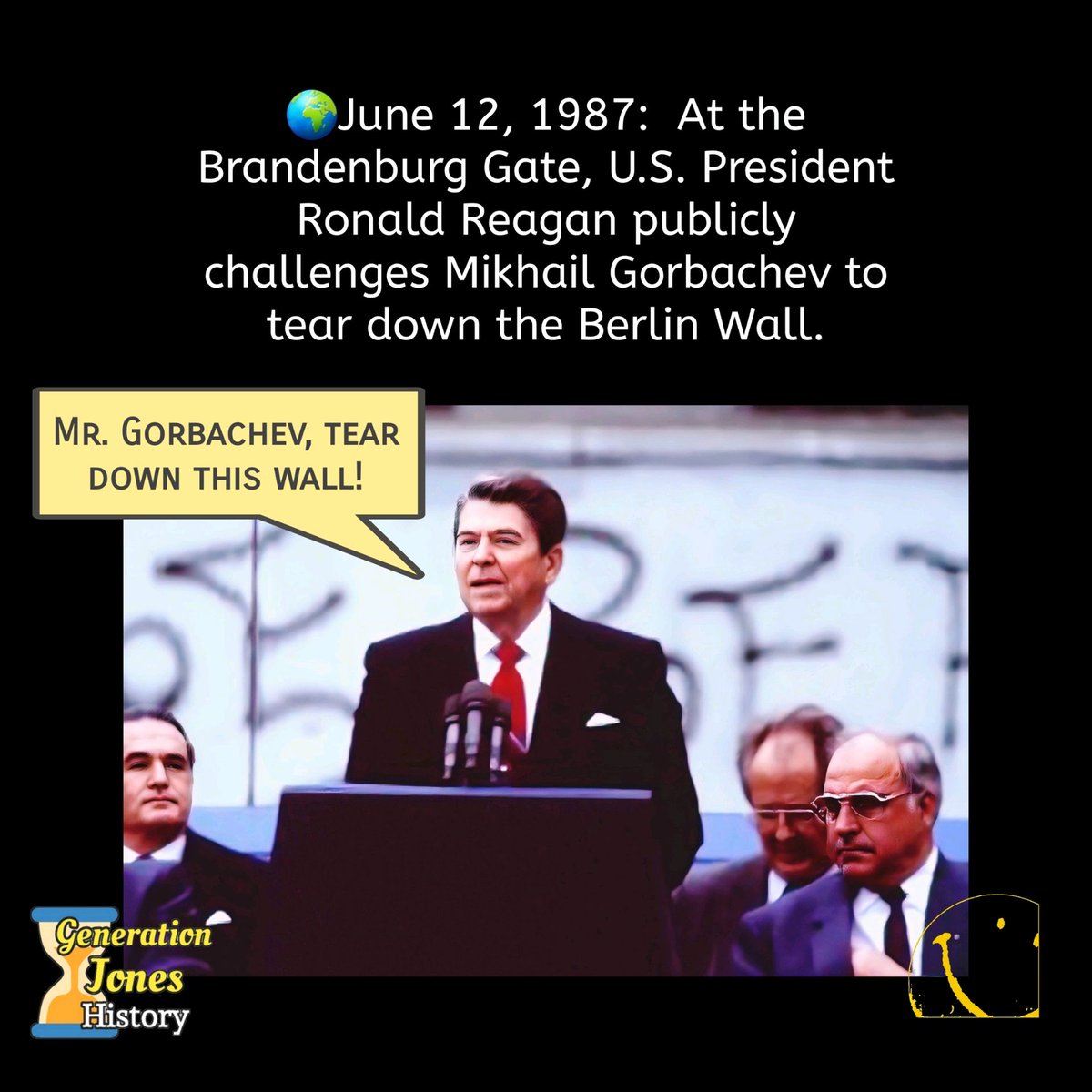 🌍June 12, 1987

#BrandenburgGate #PresidentRonaldReagan #MikhailGorbachev #teardownthiswall #BerlinWall #history #worldhistory #1980s 
#politics #economics #society #memories #nostalgia #generationjones #generationx #babyboom