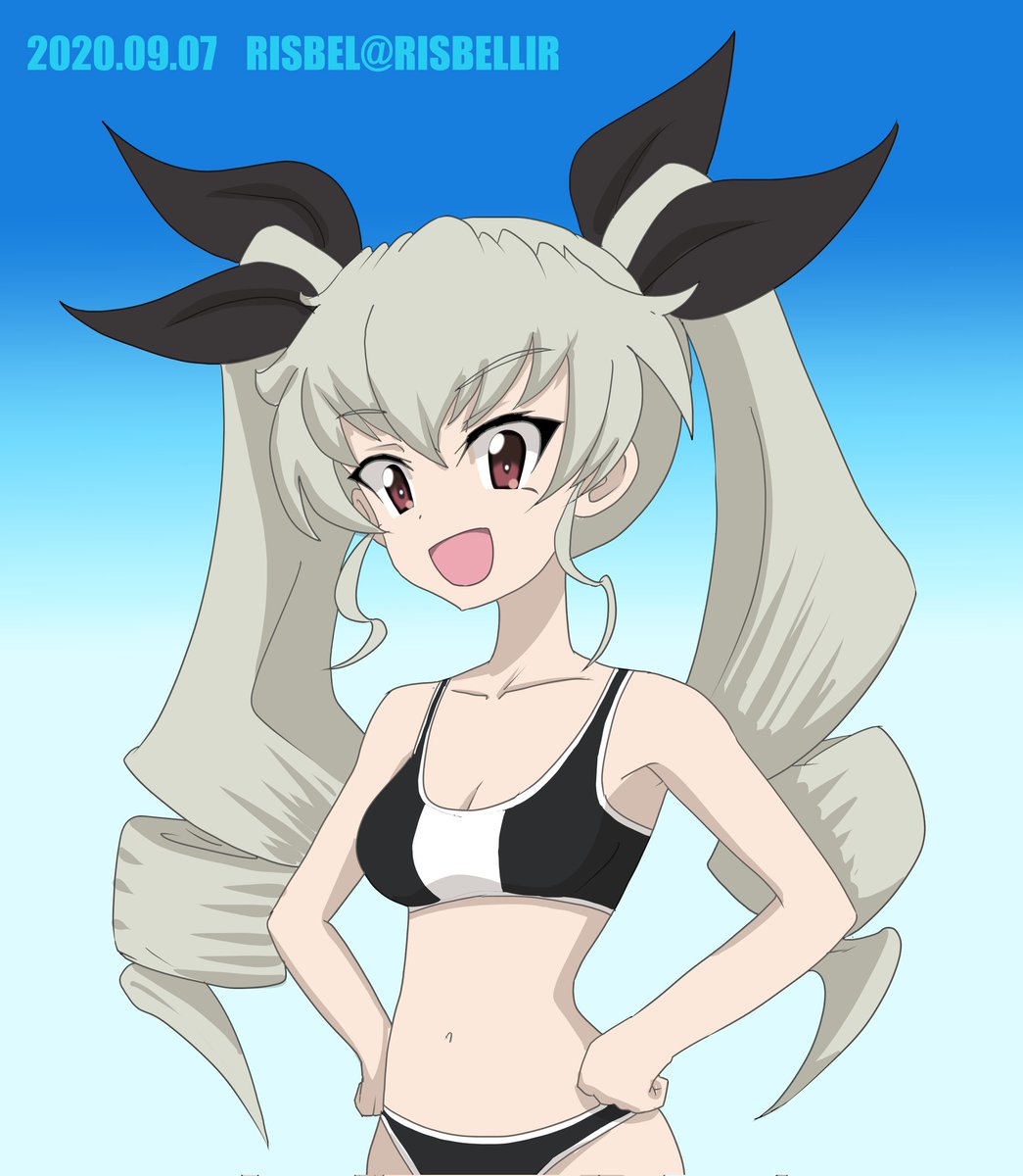 西住まほ 「#暑いので水着絵で体温調節する 調節できる?('・ω・`)」|りすべるRISBEL㌠のイラスト