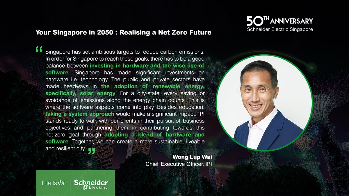 As part of our 'Your Singapore in 2050: Realising a Net Zero Future' initiative, read an inspiring message from Wong Lup Wai, CEO of @ipisg, as he shares the key to balancing hardware investments and ingenious software solutions for a sustainable tomorrow. 

#NetZerofuture