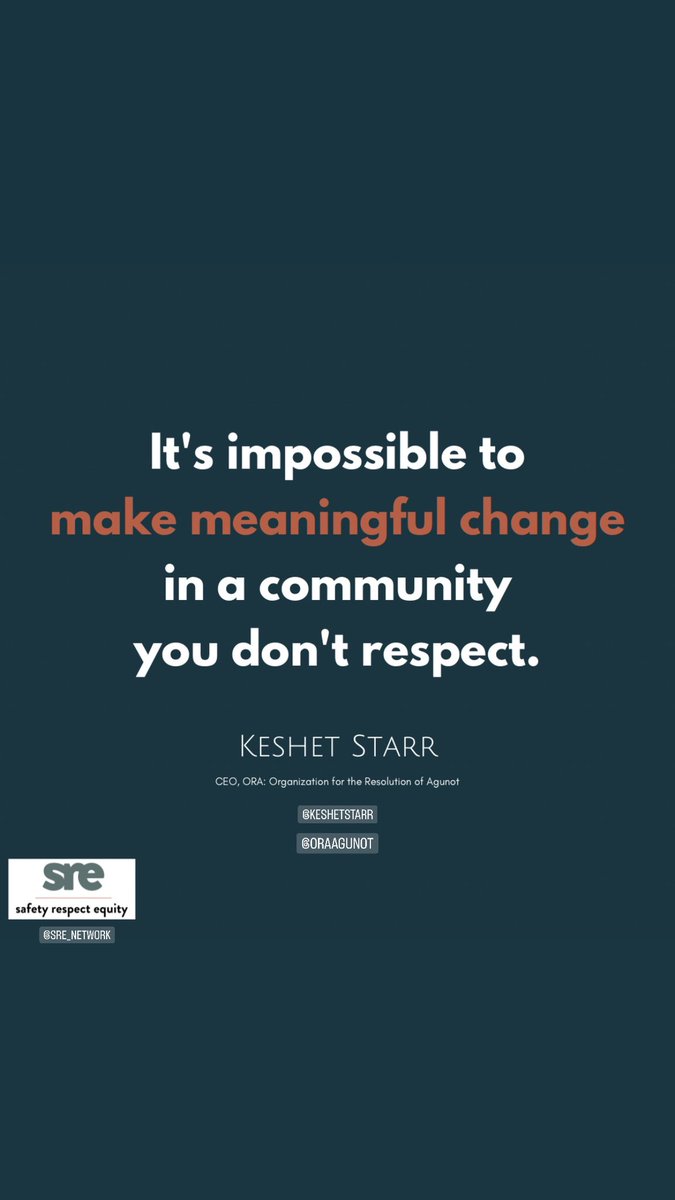 To quote Lisa Eisen, the dreamer and doer behind SRE, 'We are forming a powerful coalition of the willing.'

#MeToo #safety #respect #equity #jewishcommunity #genderjustice #genderequity