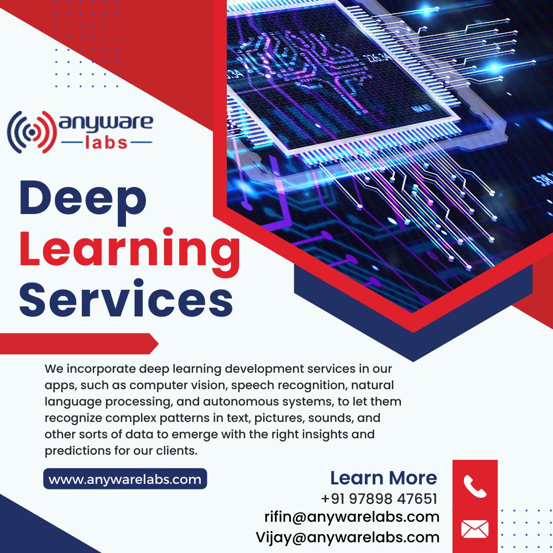 anywarelabsch's tweet image. Visit: anywarelabs.com
Call @ 09789847651
Mail to rifin@anywarelabs.com
vijay@anywarelabs.com   

#anywarelabs #deeplearning #iot #technology #digitaltransformation #smarthometechnology #tech #ai #internetofthings #automation #innovation
 #machinelearning #ML #technology