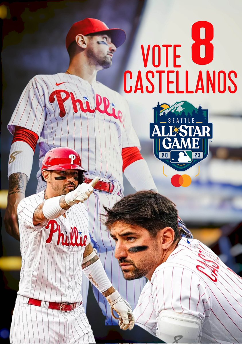 Tell me Casty doesn't deserve
 to be an @Phillies All-Star! 
Get your votes in NOW!!
mlb.com/all-star/ballot
#NickCastellanos #Phillies 
#MLB #AllStarGame 
#VoteCasty #Philadelphia