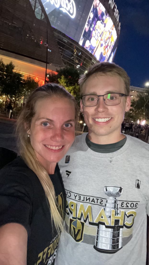 JAnderson9505's tweet photo. To the team that embraced our community when we needed them most, to the sport I didn’t know I loved, and the team I didn’t know I needed. The Vegas Golden Knights are our 2023 Stanley Cup Champions! #vegasborn #VegasStrong https://t.co/Txr4wSpDCo