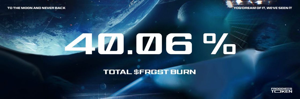 next_thing_'s tweet photo. It has been 20 days since the launch of the new Froggies contract and so far over 40% has been burned.

  With our new contract and the 0000dead wallet the tokens are removed from the supply and not just stored in a NULL wallet. https://t.co/ft5eSLzydW