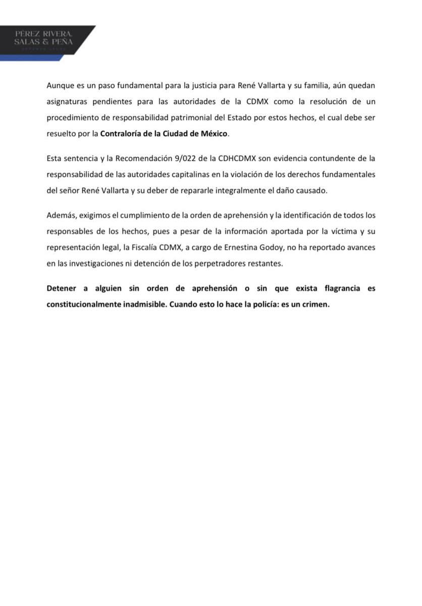 Pérez Rivera, Salas y Peña/ Defensa Legal tweet media