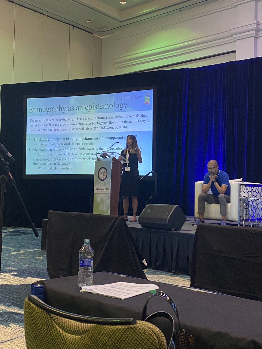 Excited to make the case for #ethnography as a foundation for #ImplementationScience this morning at #Adherence2023. Thanks to <a href="/elvingeng/">Elvin Geng</a>, <a href="/1stluvd/">Dr. Cory Bradley is the Lorde Bald'ubois of Essex</a> and Katerina Christopoulos for being part of an outstanding session this morning. <a href="/WCMEmergency/">WCM Emergency Medicine</a> 
@HIGH_IRI_WUSTL <a href="/wcmglobalhealth/">Weill Cornell Medicine Center for Global Health</a>