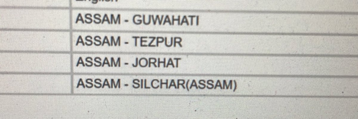 @mamidala90 @ugc_india
These were my exam city choice but in my city intimation it is showing Dibrugarh which is 480km far and is not in the list. My centre has always been Guwahati, pls help and kindly look into it asap.I have an exam next day
#ugcnet #ugc #ugchelp #ugcnet 2023