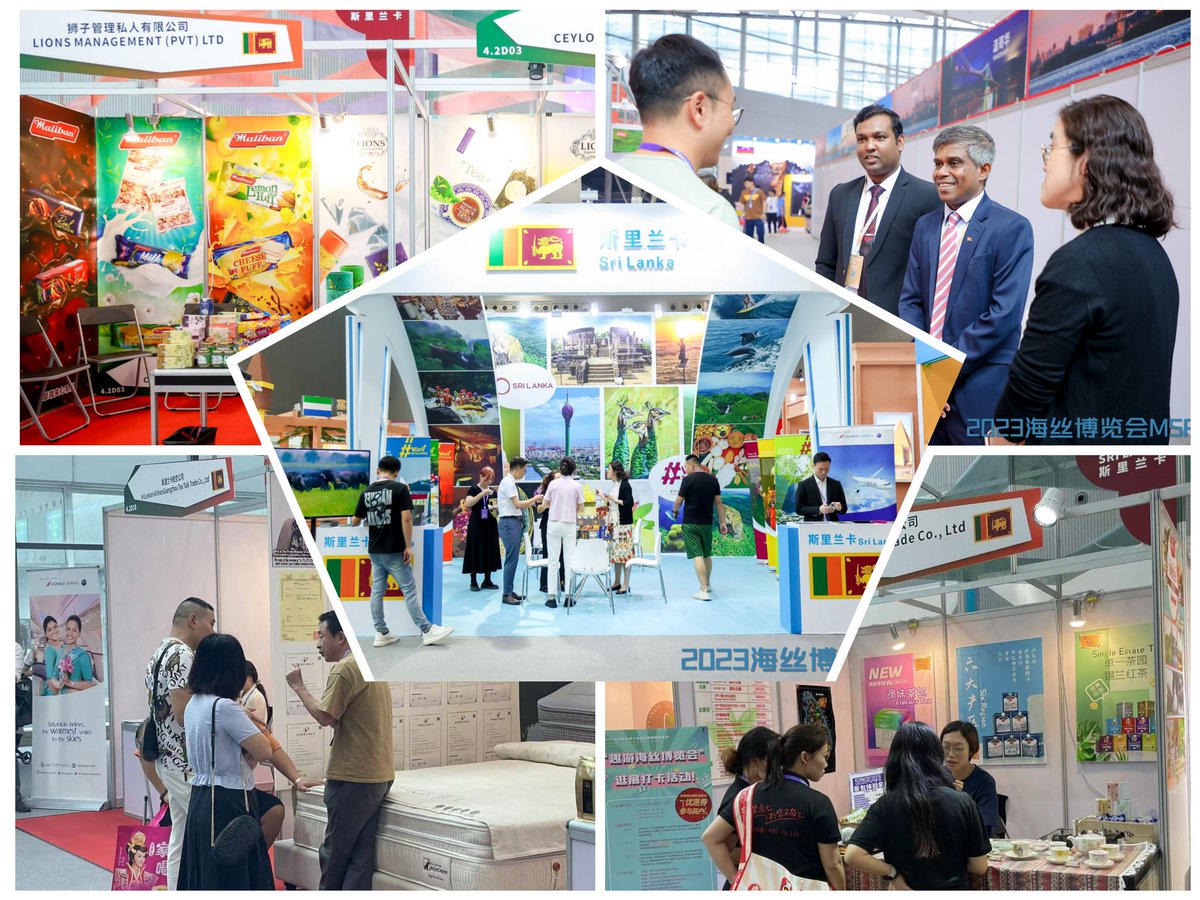 #SriLanka’s participation at the Maritime Silk Road Expo 2023 held in #Guangzhou recently. @flysrilankan and 10 companies promoting Sri Lankan products in #tea, #food n #beverages, #handicrafts & #rubberproducts joined with the Consulate at the event.
@EDB_SriLanka
#DiplomacyLk