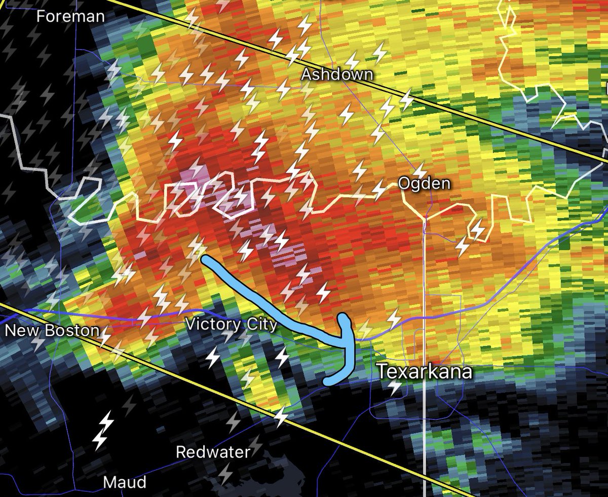 Textbook gorilla hail producer is heading straight for Texarkana