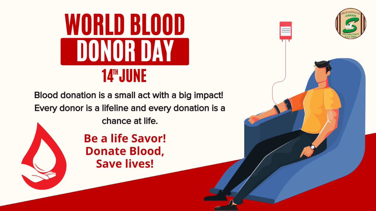 GreenSwelfares's tweet photo. Blood donors are the heartbeat of humanity, infusing life into those in need. On this #WorldBloodDonorDay, let's celebrate these extraordinary individuals who embody the essence of compassion. Their dedication to serve humanity makes the world a better place. https://t.co/UI0O0FQMNW