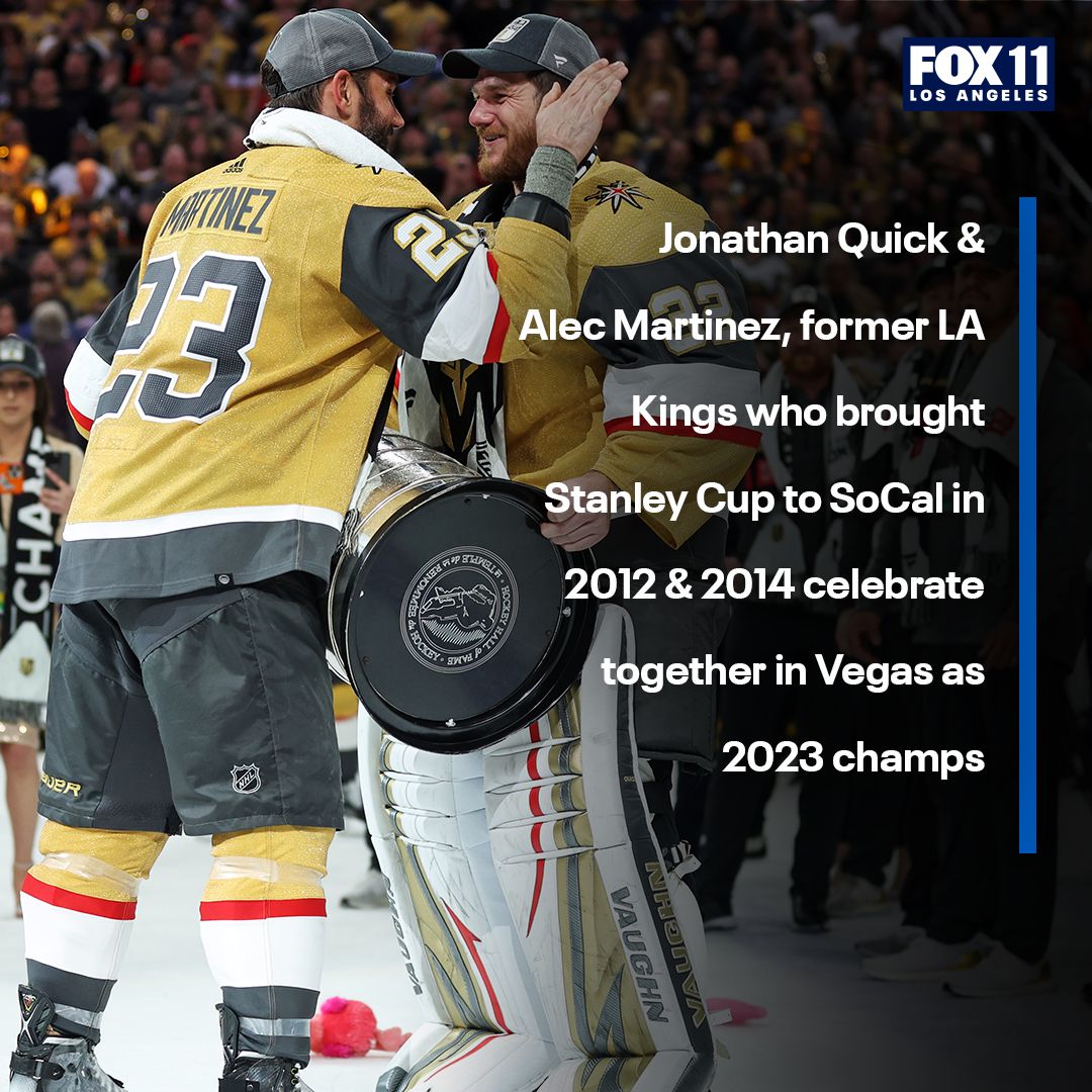FOX 11 Los Angeles on X: LIKE OLD TIMES🥹 Jonathan Quick and Alec Martinez,  two former LA Kings who helped bring the Stanley Cup to SoCal in 2012 and  2014, celebrate together