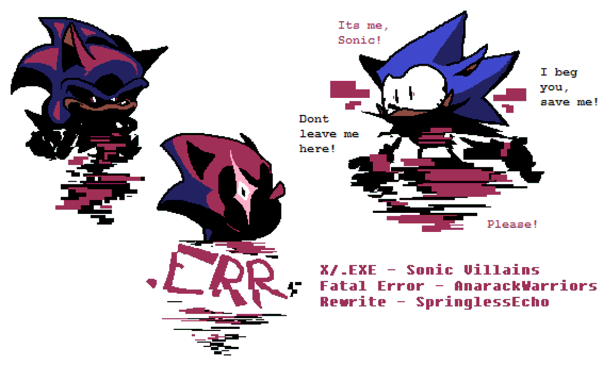 Sonic exe rewrite pixel art