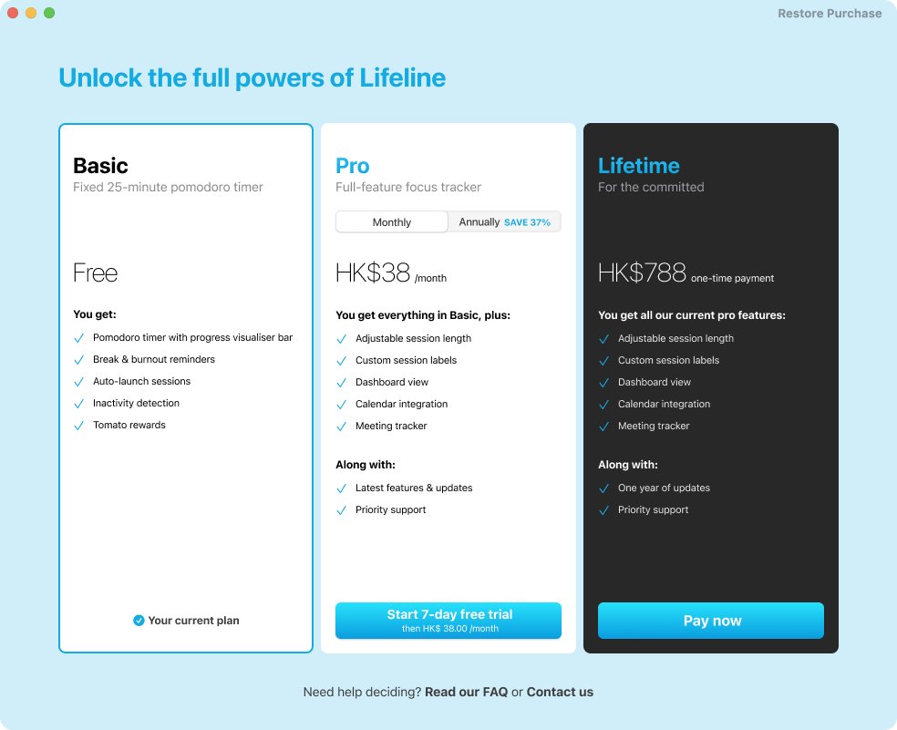 Lifeline's old subscription screen vs. the upcoming new one. 🤩 #uxdesign