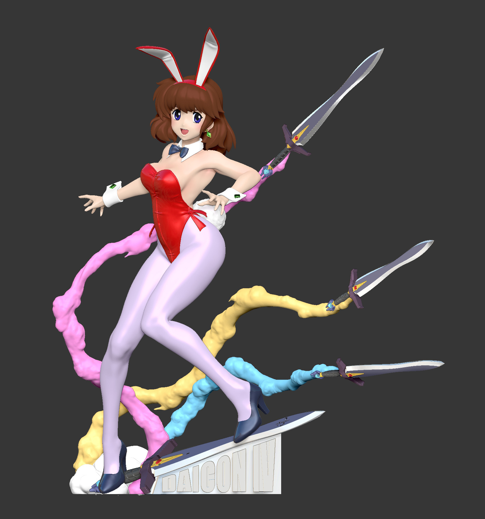 グリズリーパンダ レジンキット DAICONIV オープニングアニメの女の子 グリズリーパンダ DAICONIVオープニングアニメの女の子・40th