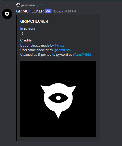 grimcodes's tweet photo. My custom username checker bot is already in 19 servers!
#pomelo #discord #username #oguser
https://t.co/YlqCGAJc3Y https://t.co/z52YCqplex