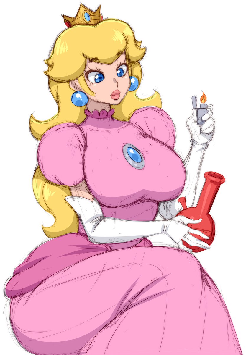 princess peach doodle