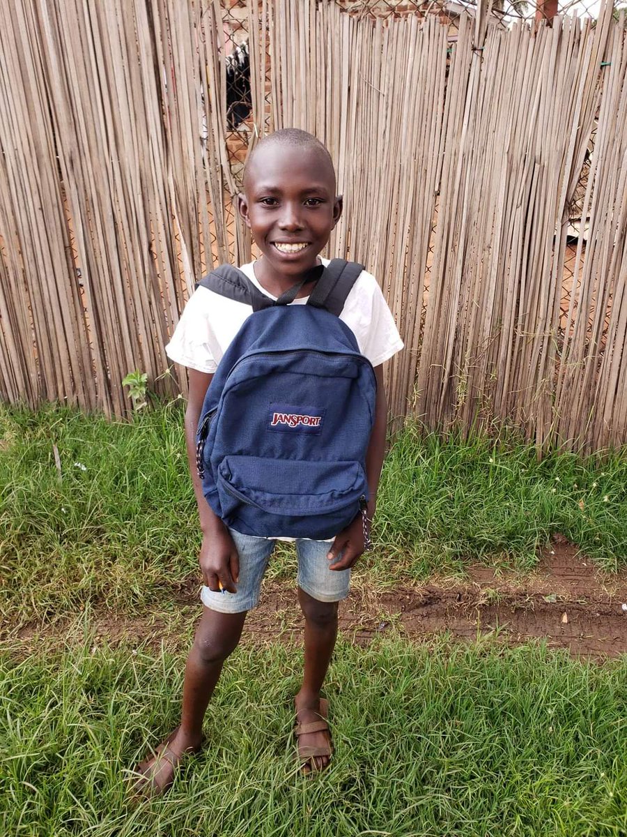 ThinkHumanity's tweet image. Ronnie received a nre school bag from his sponsor.  #ABCProgram #thinkhumanity #uganda #acholiquartercamp