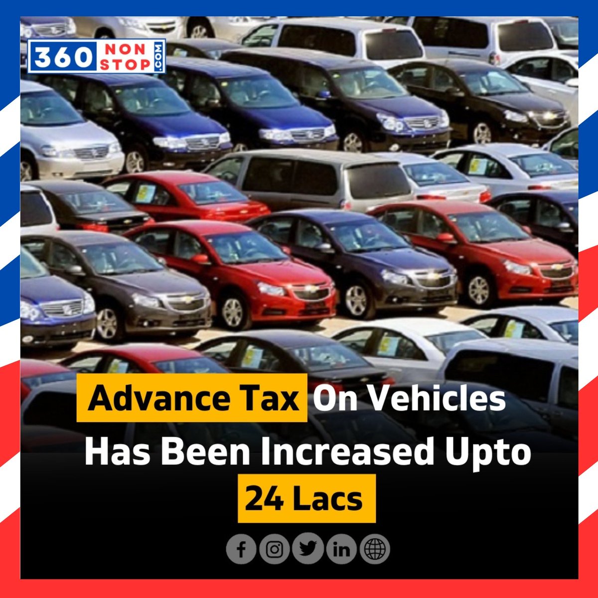 Advance Tax On Vehicles Has Been Increased Upto 24Lacs .

#IncreasedVehicleTax #AdvanceTaxHike #VehicleTaxUpdate #TaxOnVehicles #TaxIncrease #HigherTaxRates #VehicleTaxation #TaxationPolicy #FinancialUpdate #TaxReform  #360NonStop