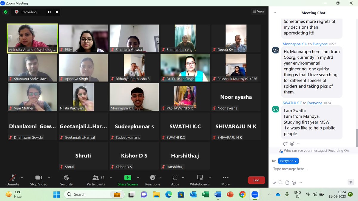 PRIA_India's tweet photo. Decoding Brain & Understanding #MentalSelf - What is mind? How is our mind diff from our brain? Why do we get anxious? Various such questions were answered in this session by #mind_simplified for the @PRIA_India #Y4G fellows. Thanks to Anindita, founder, for superb session. https://t.co/aBFC2SlIdj