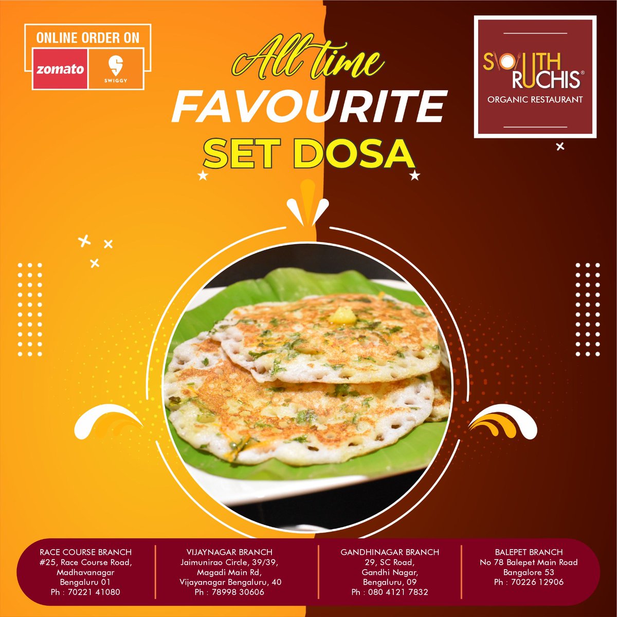 RuchisSouth's tweet photo. 🥞✨Craving a taste of South India? Introducing the delectable Set Dosa!✨🥞 https://t.co/LyUgYiZNJW