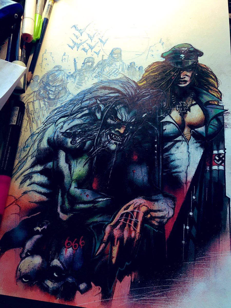 … this piece I’m working on right now will be given away to one lucky backer of Unit 666 - don’t worry if you’ve already pledged your hood to go, if not, don’t delay and pledge here: kickstarter.com/projects/bhuna…