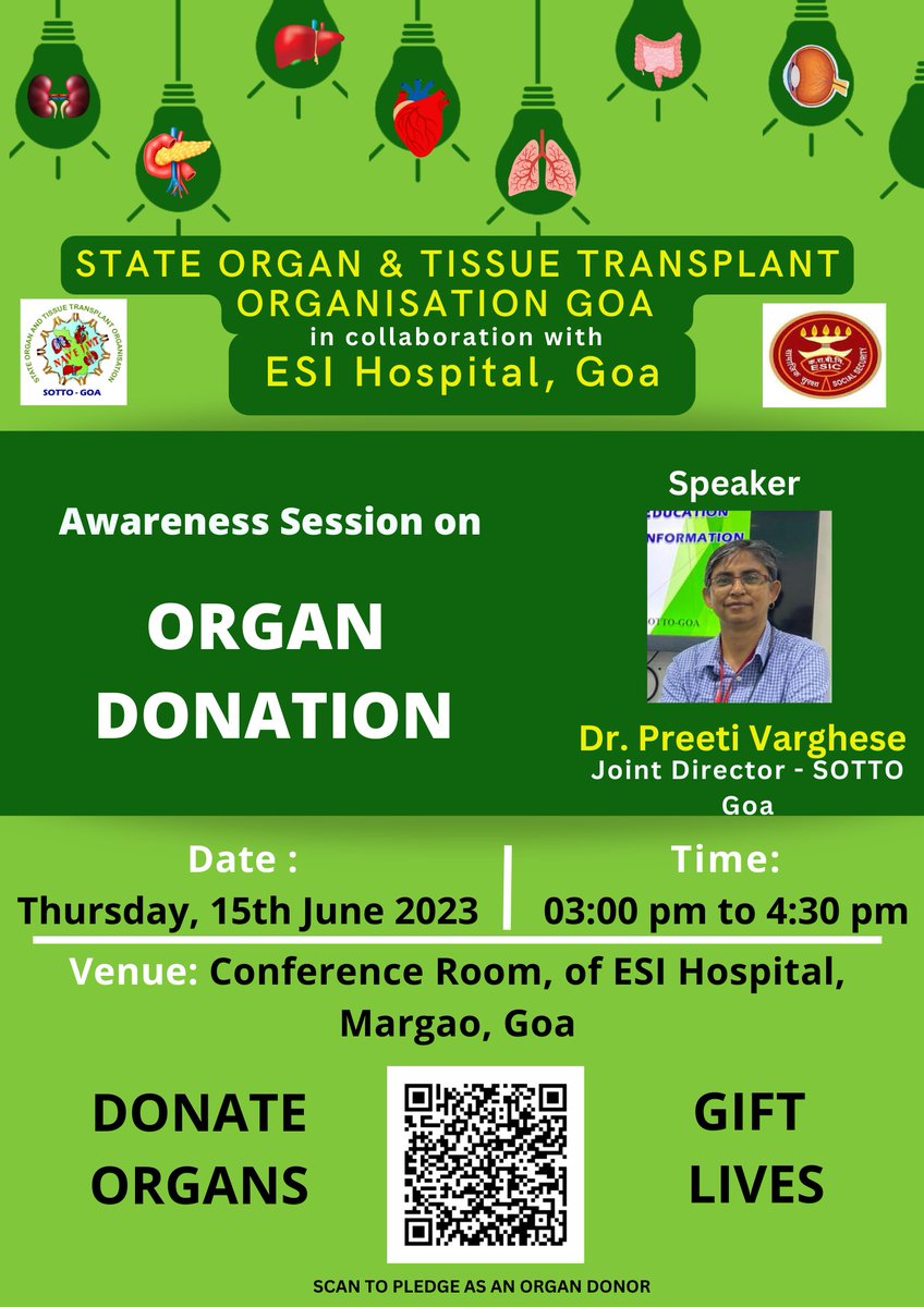 CME on Organ Donation & Transplantation at ESI Hospital Margao ...#sayyestoorgandonation #donateorgans #medicaleducation