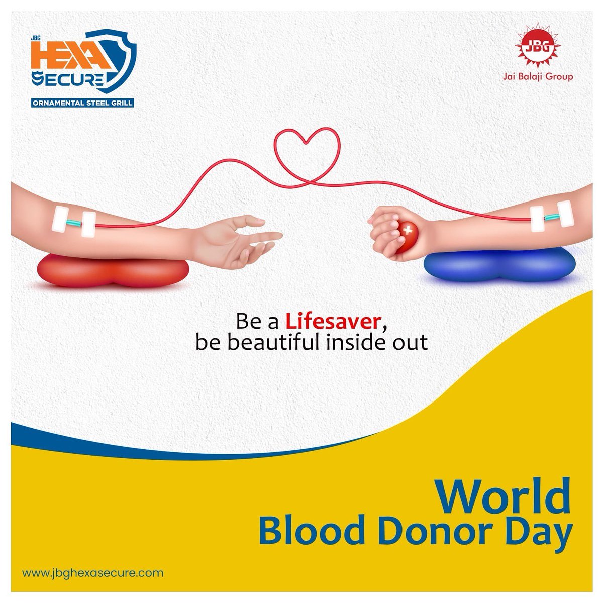 jbghexasecure's tweet photo. Unleash your strength, and spread love and kindness by being a life savior. Donate today to make a difference - it starts with you!💉💪 

Explore Now! 

🔗 https://t.co/FfT5DJkKpp

 #JBG #JaiBalajiGroup #JBGHexaSecure #DonateBlood #SaveLives #FoundationOfStrength #BloodDonation https://t.co/GL0OMI7iBN