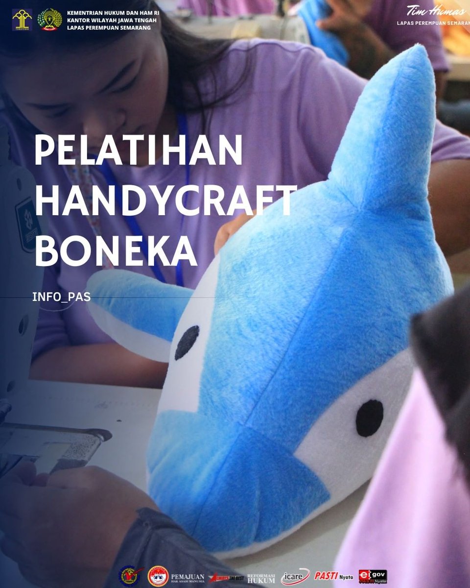Kreatif ! WBP Lapas Perempuan Semarang Jago Buat Boneka
Sebanyak 20 orang Warga Binaan mengikuti kegiatan pelatihan bersertifikat kreasi handycraft dengan menggandeng Ori Himawari Semarang.

instagram.com/p/CtdVD5Nrei3/