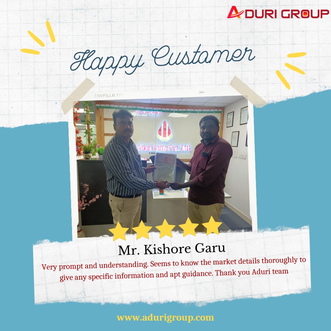 We’re here to help you, every step of the way.
#HappyCustomer #CustomerSatisfaction #AduriCustomers #AduriGroup