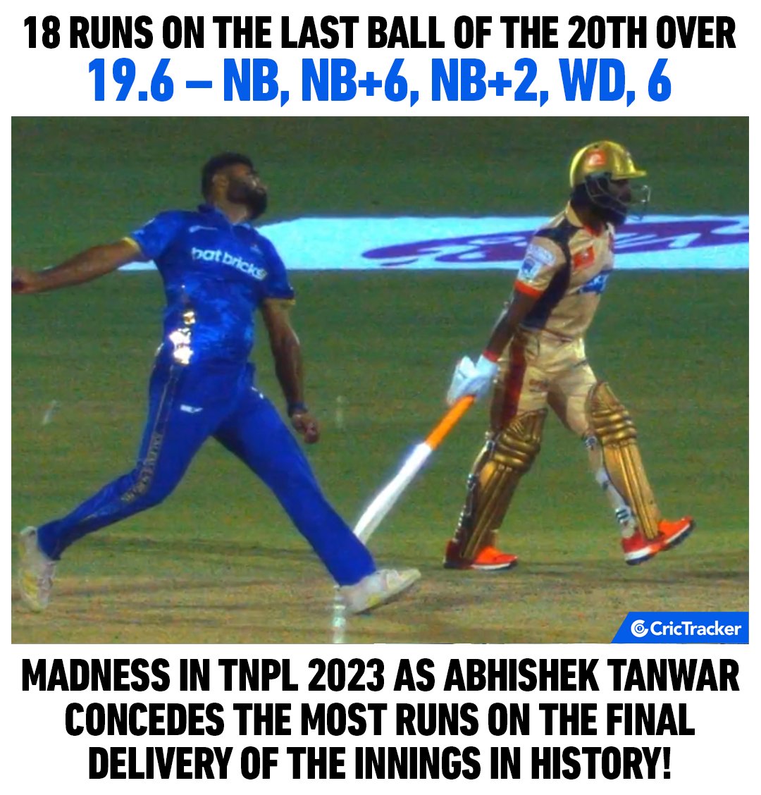 Salem Spartans bowler, Abhishek Tanwar bowls the most expensive final delivery in the history of T20 cricket.

#TNPL2023 #AbhishekTanwar