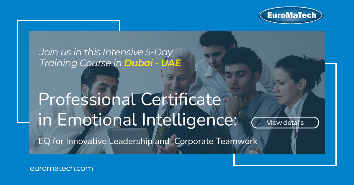 Professional Certificate in Emotional Intelligence

Enroll now!
euromatech.com/seminars/profe…

#professionalcertificate #emotionalintelligence #eq #iq #innovativeleadership #coporate #teamwork #corporateteamwork #teambuilding #certifiedtraining #cpdtraining