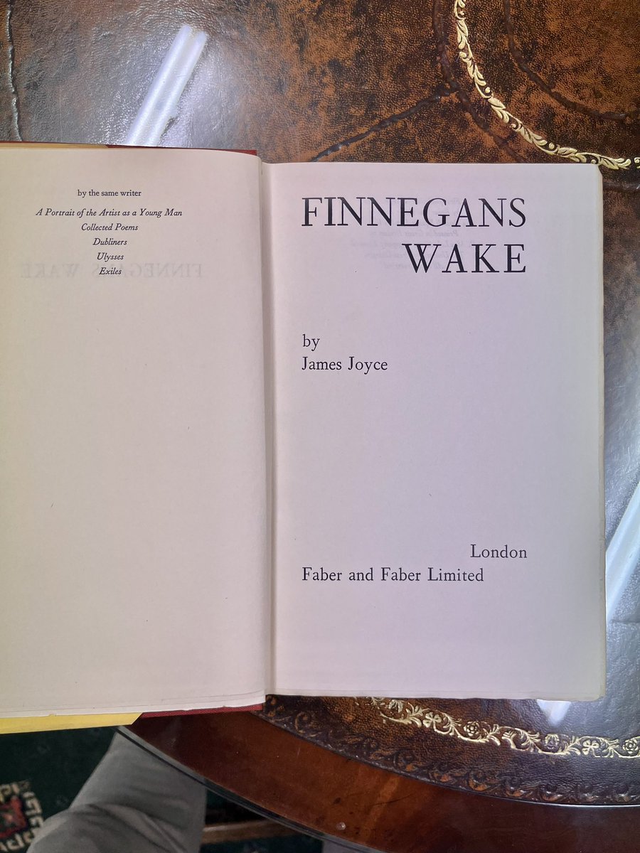 JOYCE, James: Finnegans Wake [First edition, first printing] London: Faber, New York: Viking, 1939. First edition, first printing. Royal octavo. pp. [viii], 628.
Available in our Bloomsday e-list, bio on Thursday.