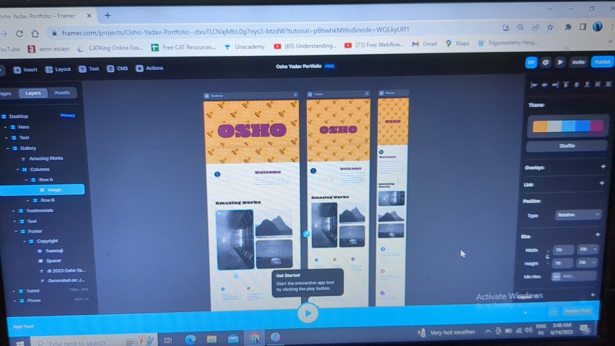 FLEXANDGRID's tweet image. #Framer AI generated a portfolio site in just 2 mins. Okay ! But definitely not a professional one.