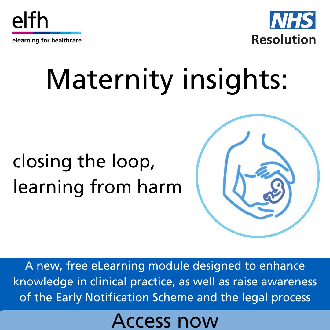 NHSResolution (@nhsresolution) on Twitter photo We've launched our first eLearning module!
This free, maternity-themed course aims to educate current and future clinicians on the law of negligence and how clinical decisions can lead to avoidable harm.
Access here➡️bit.ly/3qxlOcs
#ImprovingMaternityOutcomes <a href="/LSBU/">London South Bank University - LSBU</a> We've launched our first eLearning module!
This free, maternity-themed course aims to educate current and future clinicians on the law of negligence and how clinical decisions can lead to avoidable harm.
Access here➡️bit.ly/3qxlOcs
#ImprovingMaternityOutcomes <a href="/LSBU/">London South Bank University - LSBU</a>