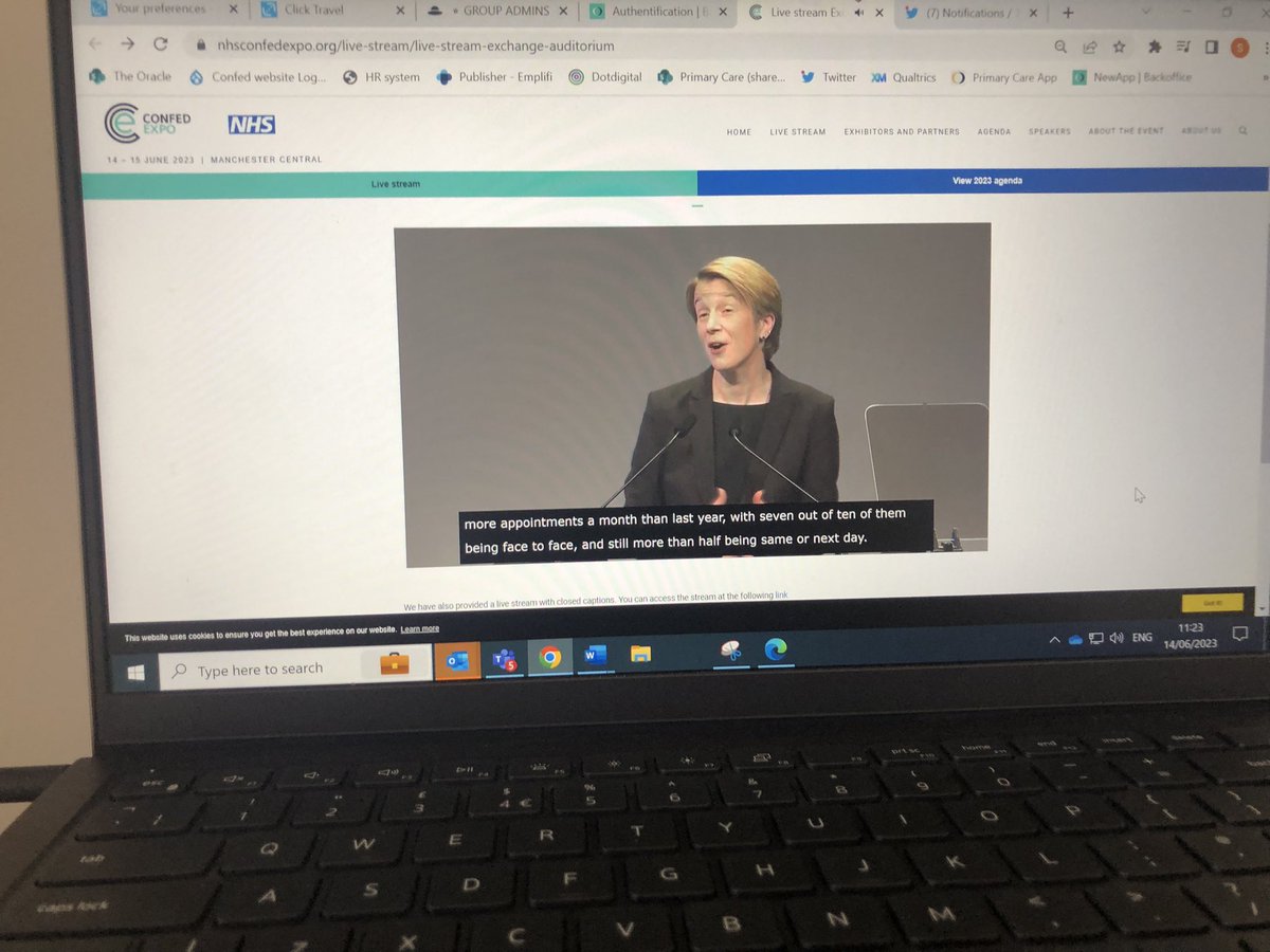 LamontSandra's tweet photo. In the end I didn’t make it to #NHSConfedExpo 🤒

So, I’m live streaming 😊and following #PCN with hashtag #PCnetwork. 

Technology is amazing 😻 https://t.co/M39u9UZwmG