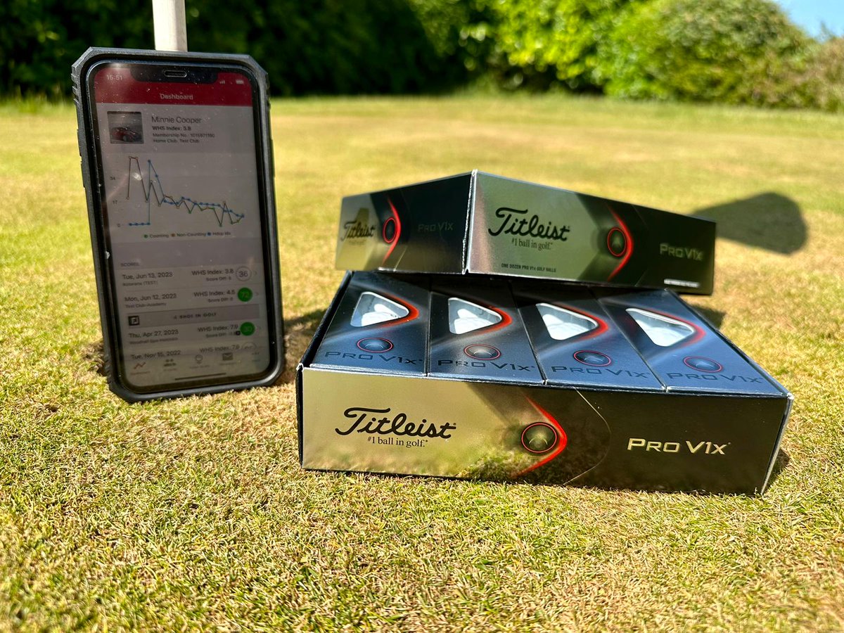 England Golf (@englandgolf) on Twitter photo ๐ฑ Following yesterday's MyEG App update to include cross border scoring in GB&I, we're offering you the chance to WIN a dozen <a href="/TitleistEurope/">Titleist Europe</a> Pro V1x golf balls!
Tweet us <a href="/EnglandGolf/">England Golf</a> and use #MyEGApp once you've submitted a score at any affiliated golf club in Scotland, Wales ๐ฑ Following yesterday's MyEG App update to include cross border scoring in GB&I, we're offering you the chance to WIN a dozen <a href="/TitleistEurope/">Titleist Europe</a> Pro V1x golf balls!
Tweet us <a href="/EnglandGolf/">England Golf</a> and use #MyEGApp once you've submitted a score at any affiliated golf club in Scotland, Wales